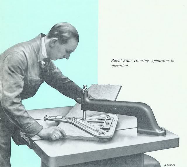 Staircase jig for spindle moulder General Woodworking